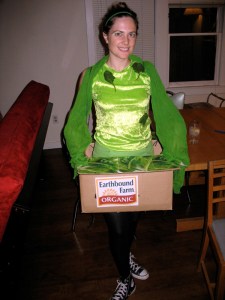 This costume is scarier than the Tomato Guy!